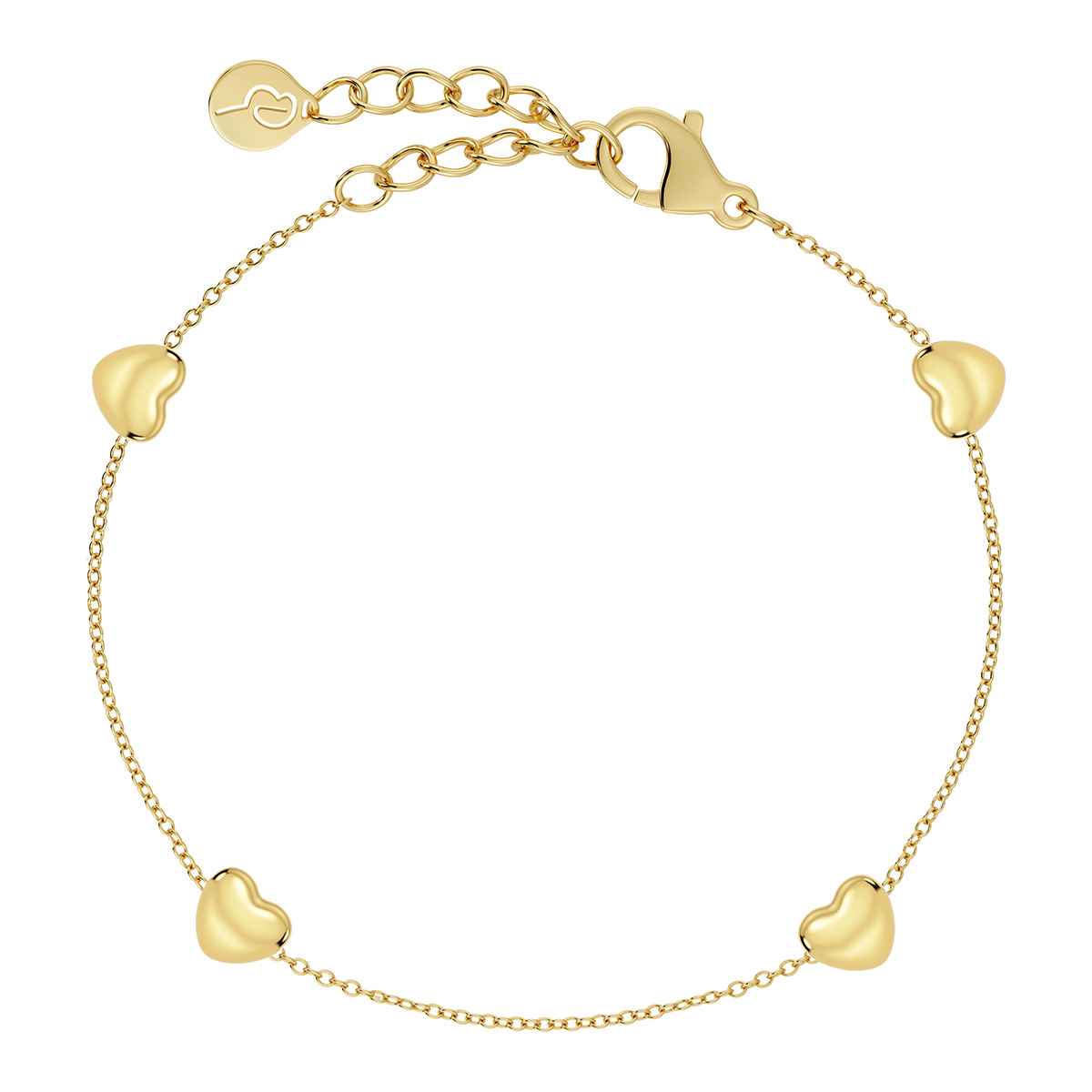 Edblad Barley heart bracelet gold-plated steel 127382