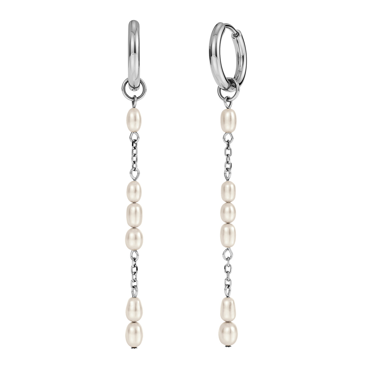Edblad Breeze hoop earrings L steel 130384