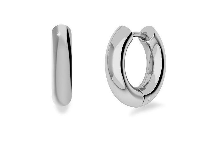 Edblad Chunky hoops silver colored 126635
