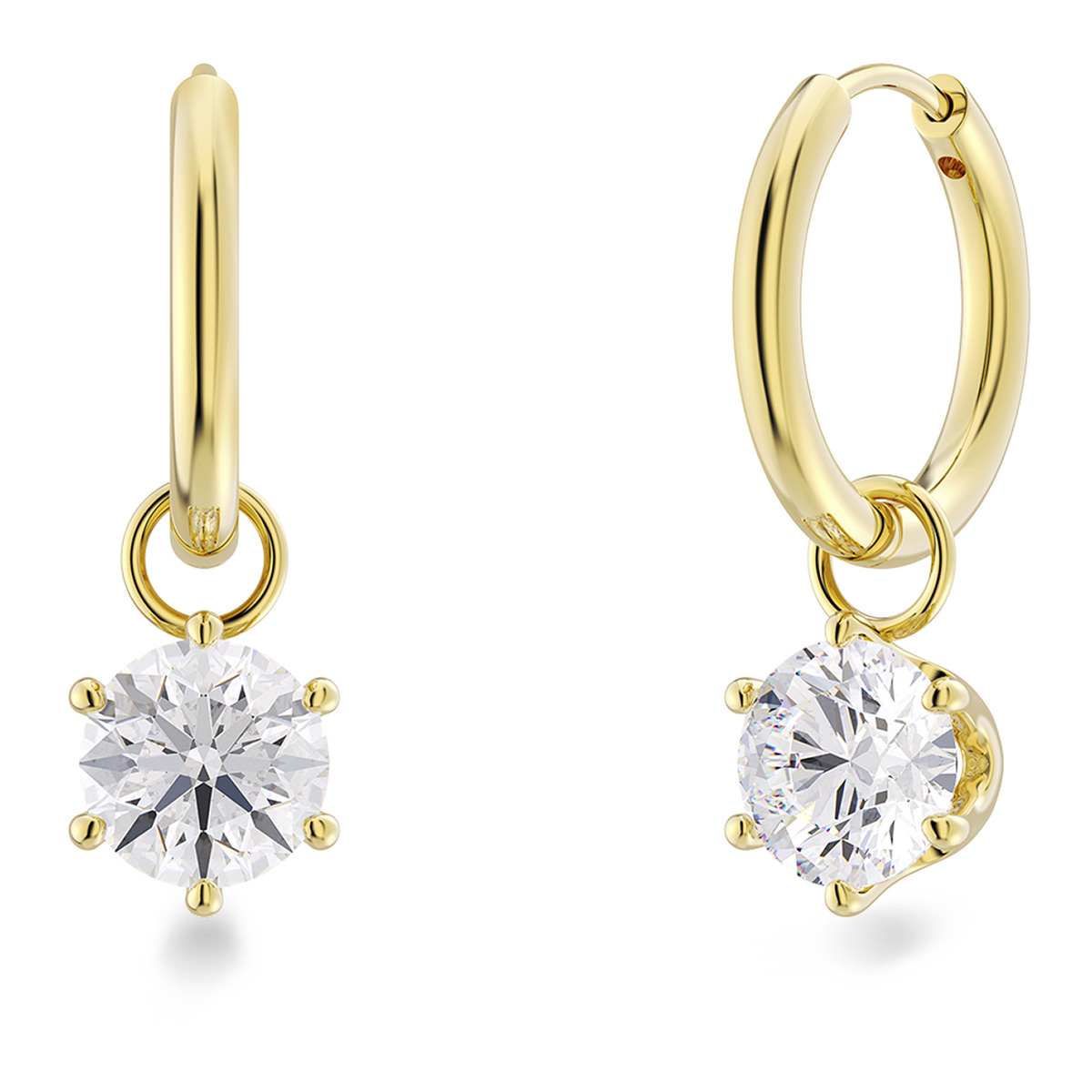 Edblad Crown zirconia hoop earrings gold-plated steel 126874