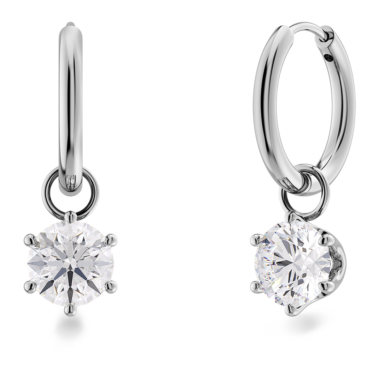 Edblad Crown zirconia hoop earrings steel 126873