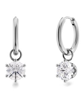 Edblad Crown zirconia hoop earrings steel 126873
