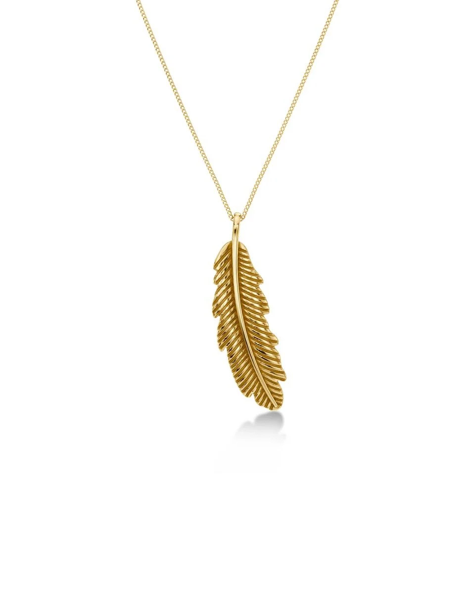 Edblad Feather Necklace L Gold 132167