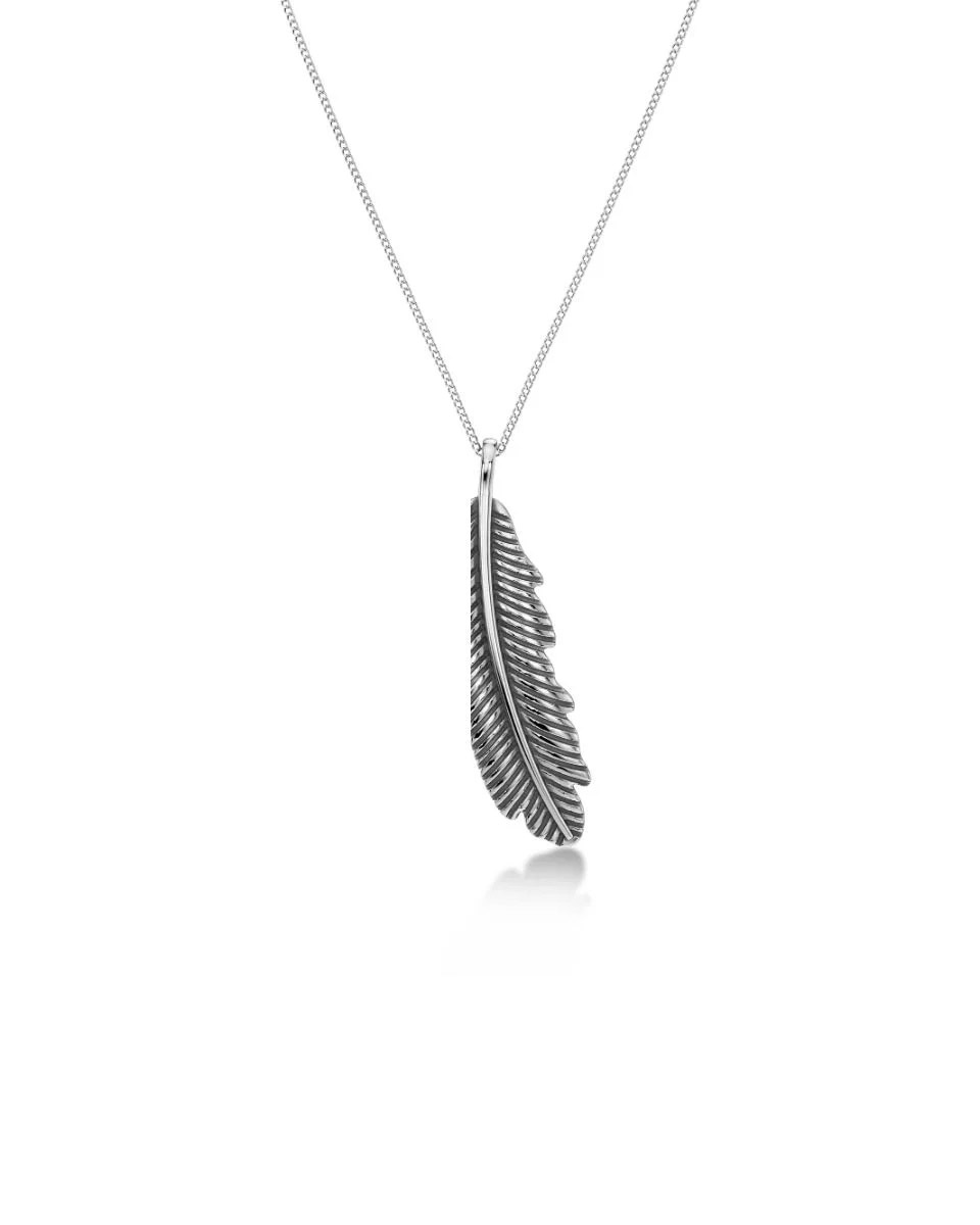 Edblad Feather Necklace L Steel 132168
