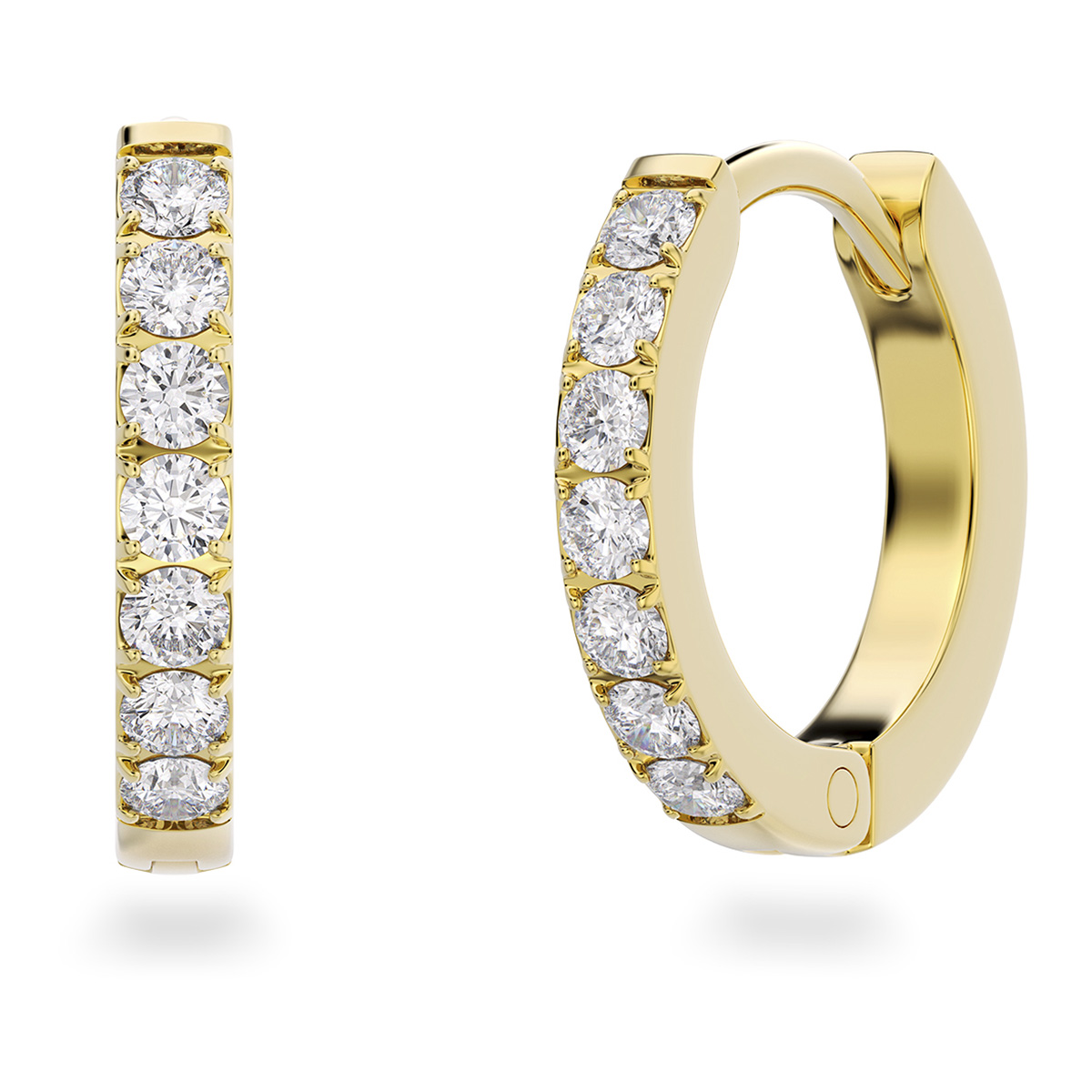 Edblad Glow zirconia hoop earrings gold-plated steel 126888