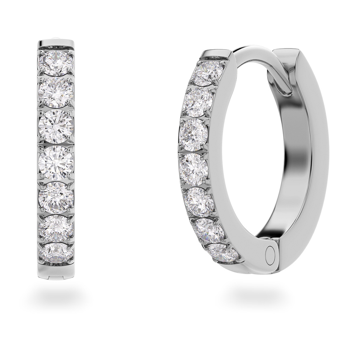 Edblad Glow zirconia hoop earrings steel 126887