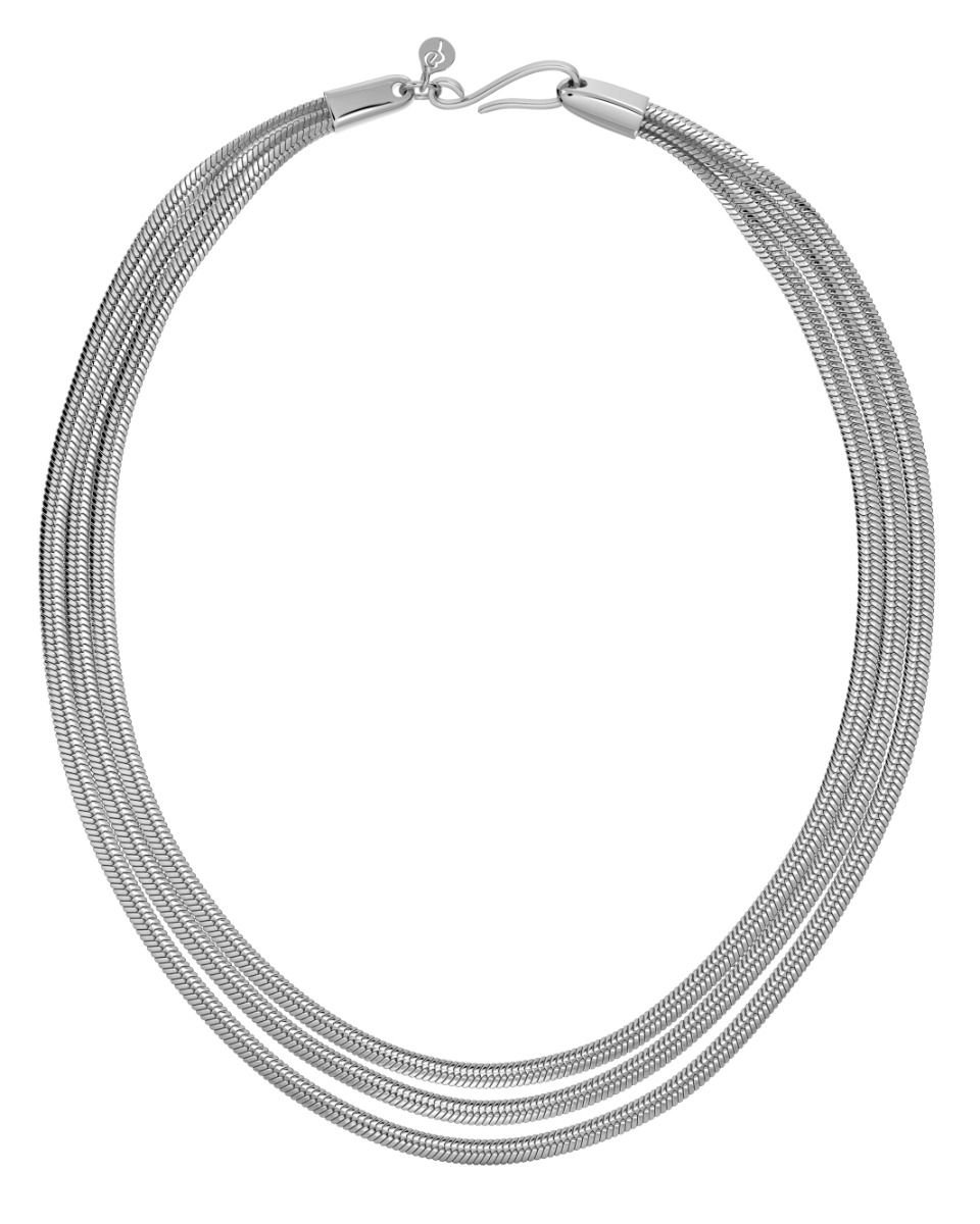Edblad Herringbone Triple Necklace Steel 127430