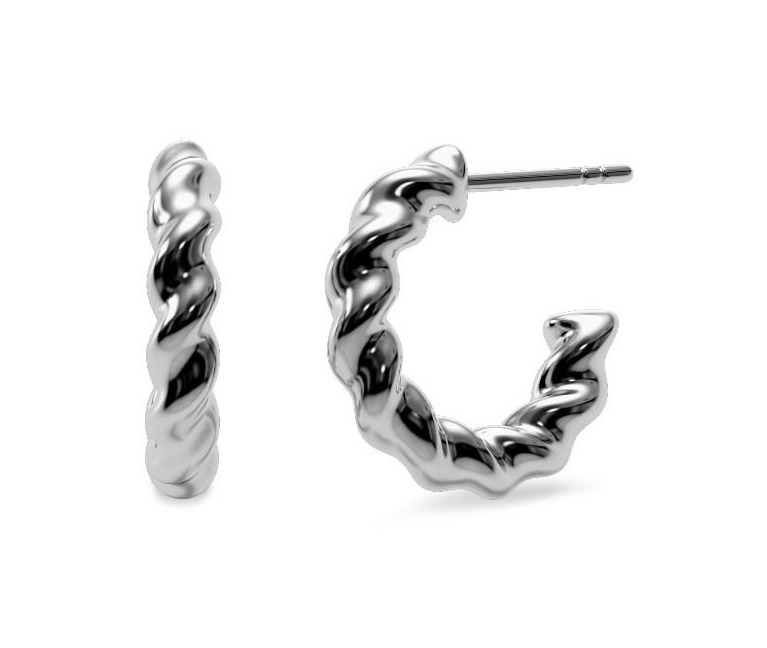 Edblad Indio hoops L silver colored 126661