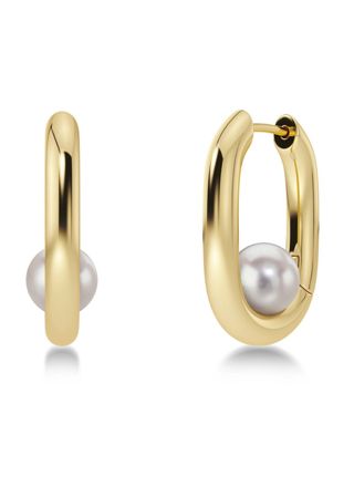 Edblad Modernist Pearl Hoops L Gold 127461