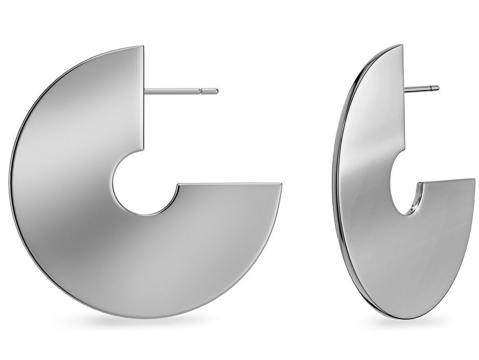 Edblad Oblate hoops L silver colored 126688