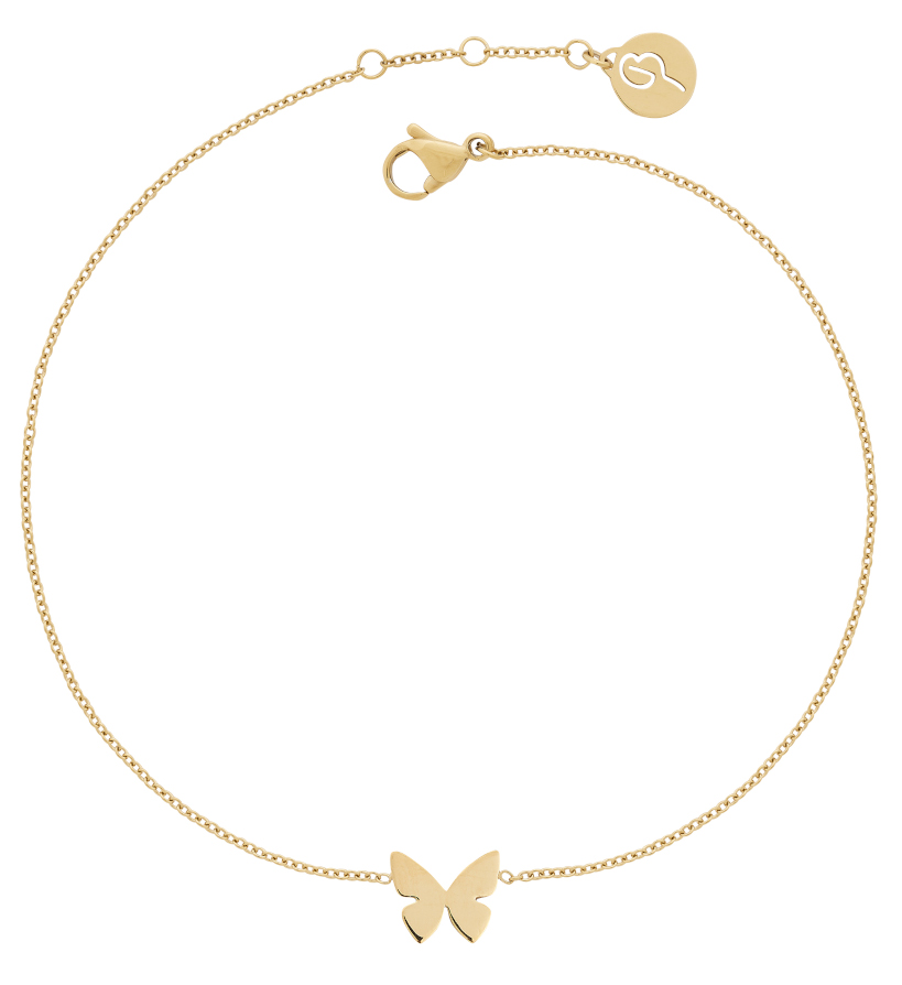 Edblad Papillon anklet goldtone 120219