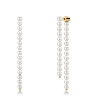 Edblad Pearly Earrings Front Back Gold 127467