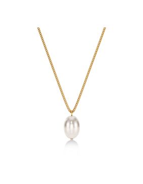 Edblad Perla pearl necklace gold-plated steel 130663