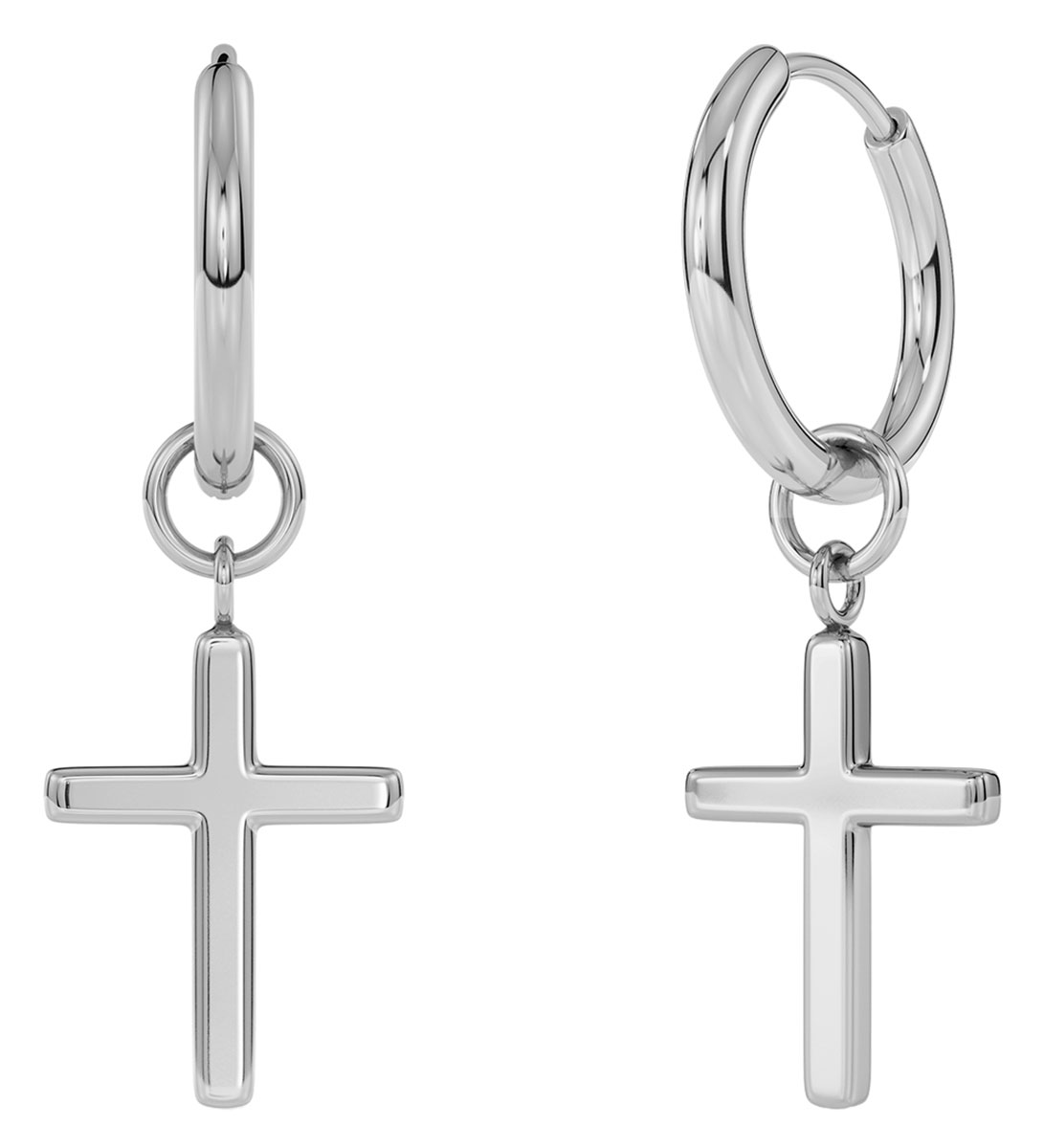 Edblad Spirit cross earrings steel 130616 - watchesonline.com