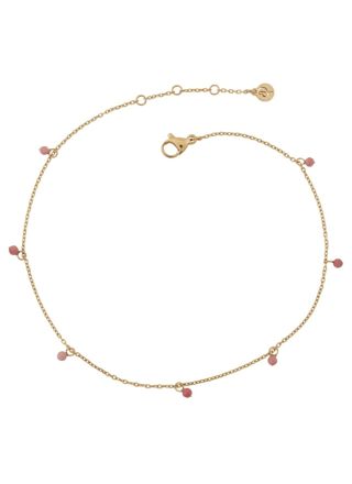 Edblad Summer Beads Chain Anklet Pink Gold 125581