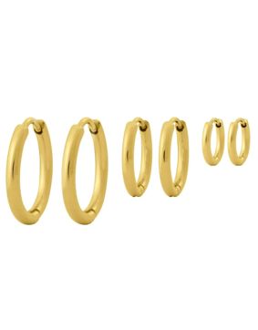 Edblad Triple Pair Hoops Gold 125185 jewelry set