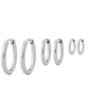 Edblad Triple Pair Hoops Steel 125186 jewelry set
