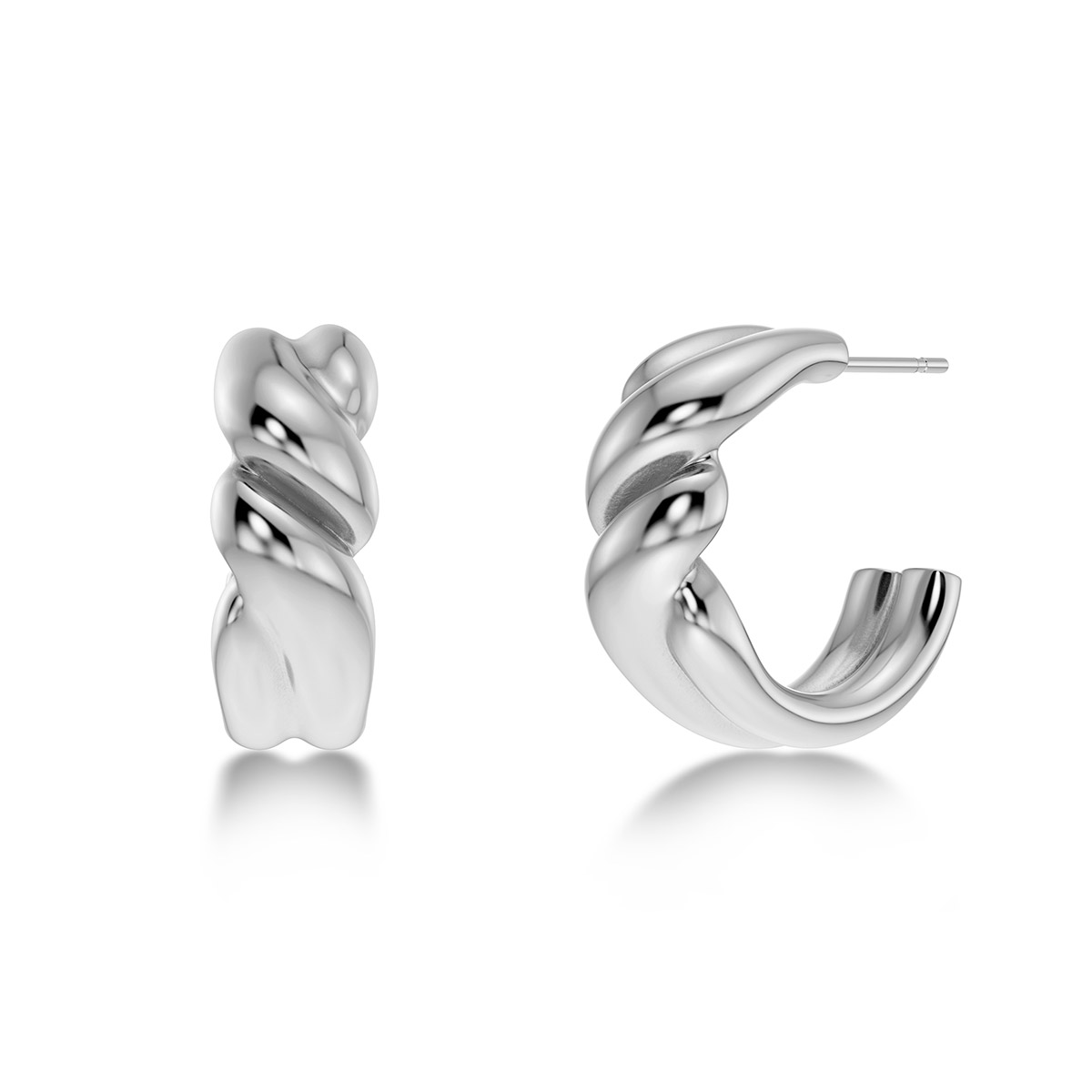 Edblad Twist Hoops L Silver 127940