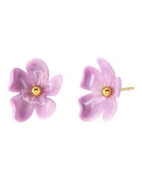 Edblad Wildflower Fuchsia earrings gold plated 130481