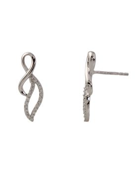 Lykken Elegance diamond earrings white gold 0,132 ct