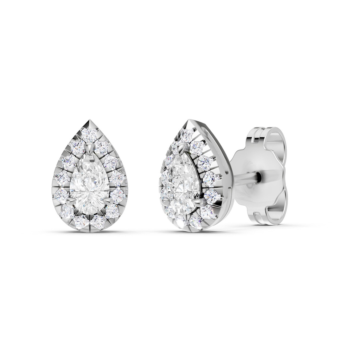 Midem Amsterdam diamond earrings 0.33ct white gold