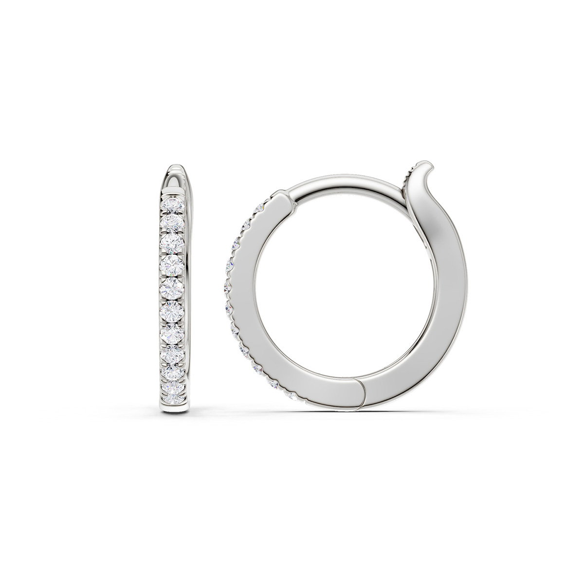 Lykken Elegance diamond earrings white gold 0,088 ct