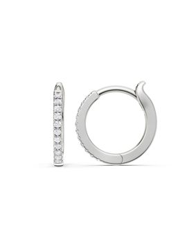 Lykken Elegance diamond earrings white gold 0,088 ct