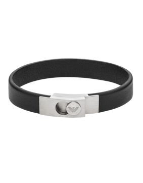 Emporio Armani Couples leather steel bracelet EGS3087040