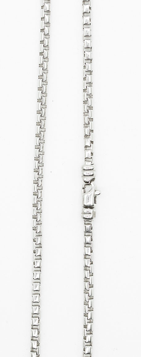 Silver box chain necklace 3 mm 50 cm EK150/50