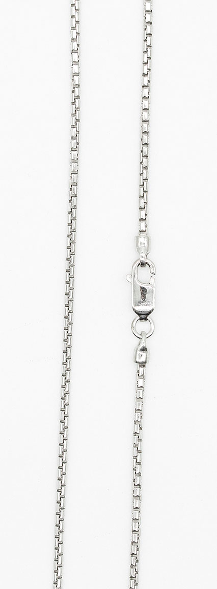 Silver box chain necklace 1.7 mm 50 cm EK231/50