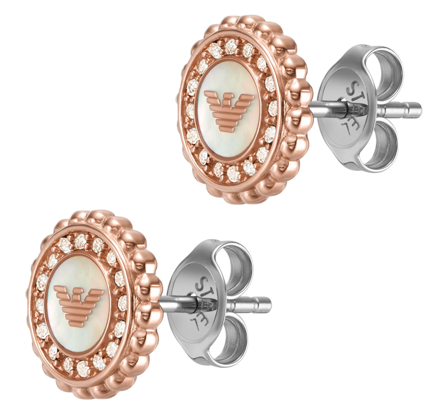 Armani earrings rose gold store