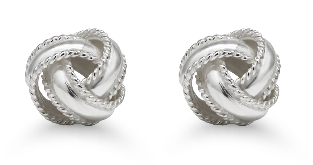 Silver earrings knot EP-2968