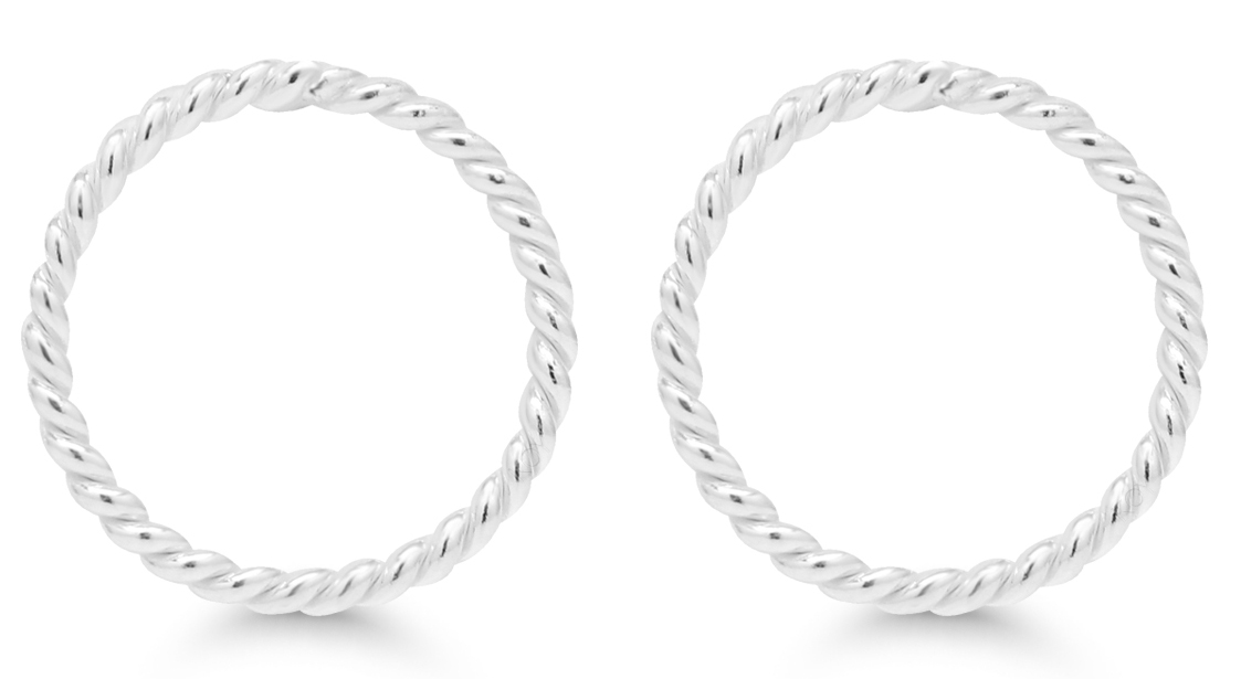 Silver earrings round EP-3138