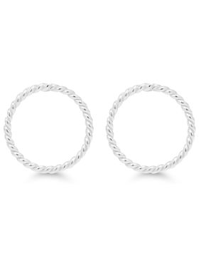 Silver earrings round EP-3138