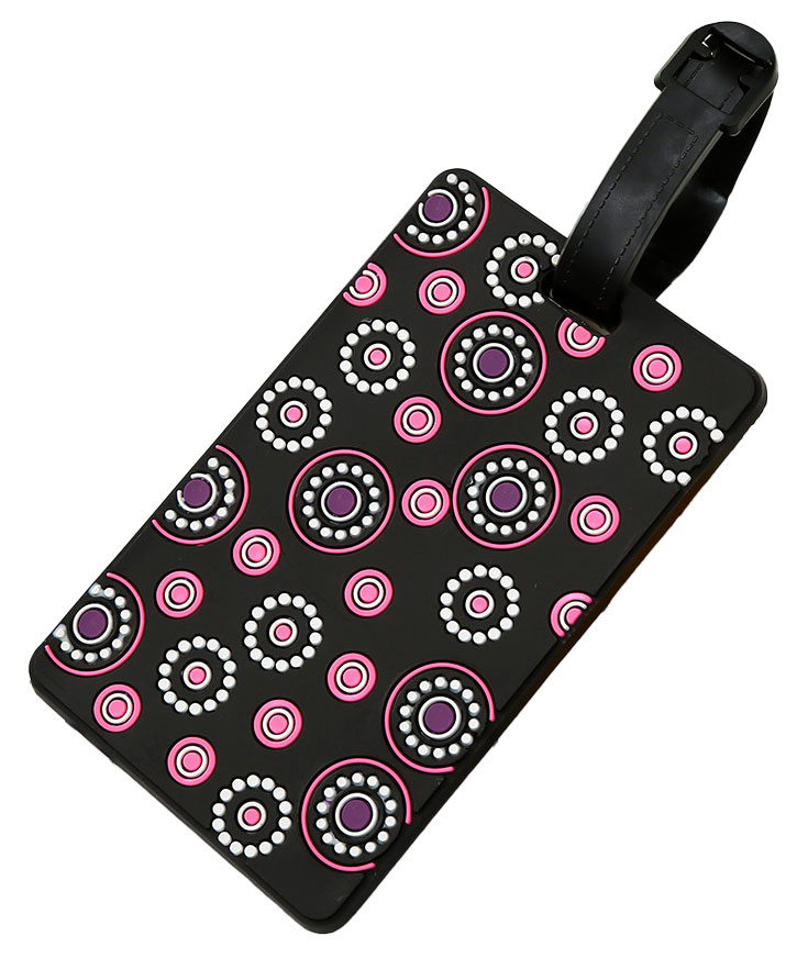 Tiera luggage tag Black Flower
