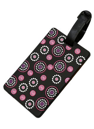 Tiera luggage tag Black Flower