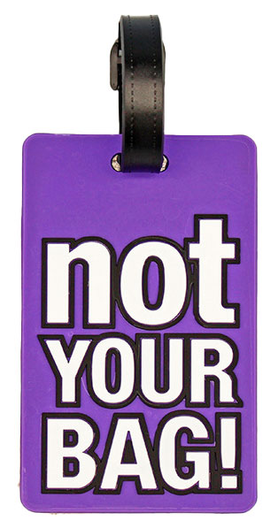 Tiera luggage tag "Not your bag" Purple