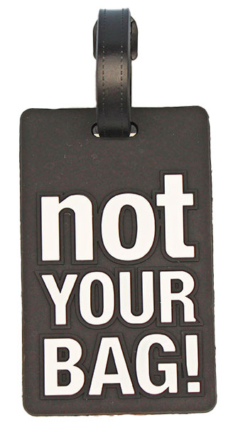 Tiera luggage tag "Not your bag" Black