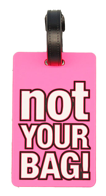 Tiera luggage tag "Not your bag" Pink