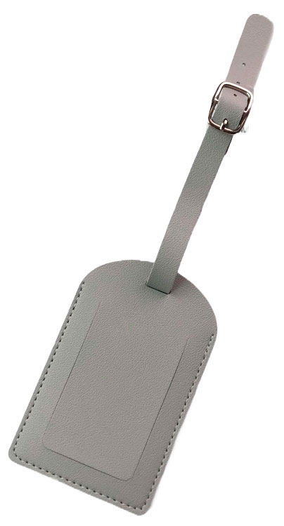 Tiera luggage tag artificial leather Grey