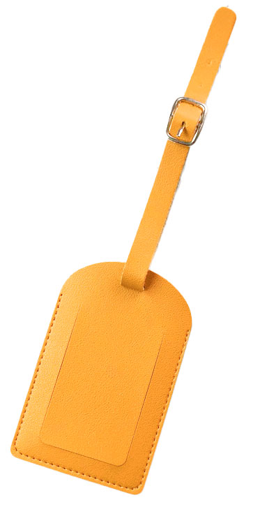 Tiera luggage tag artificial leather Yellow