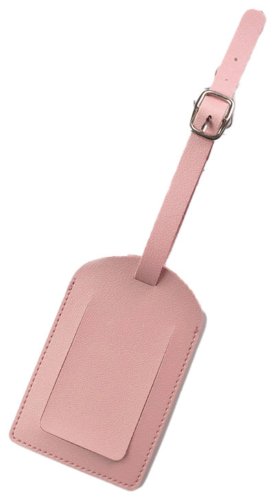 Tiera luggage tag artificial leather Pink