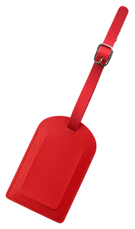 Tiera luggage tag artificial leather Red