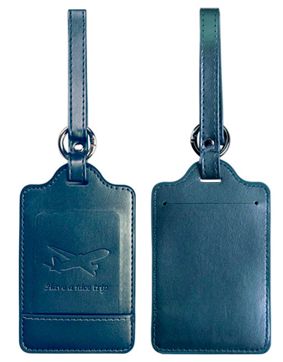 Tiera luggage tag Dark Blue artificial leather
