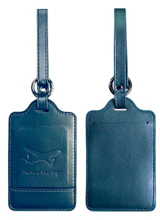 Tiera luggage tag Dark Blue artificial leather