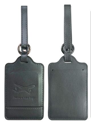 Tiera luggage tag Black artificial leather