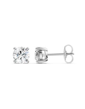 Lykken Elegance round diamond earrings white gold 1.00 ct