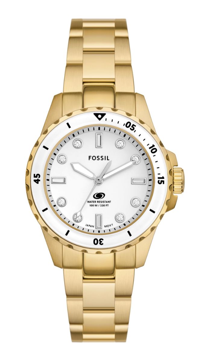 Fossil 100 meters gold on sale