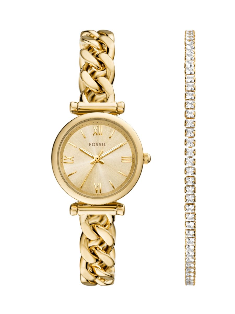 Fossil Carlie 3 hand Gold ES5387SET
