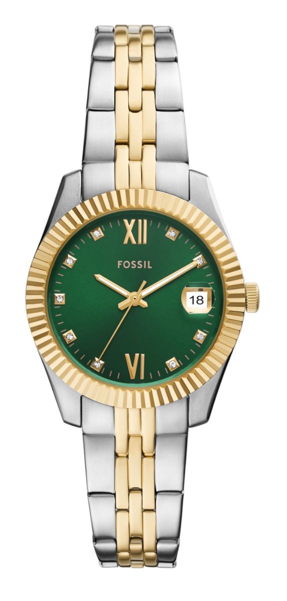 Fossil Scarlette 3 hand date silver/gold ES5388